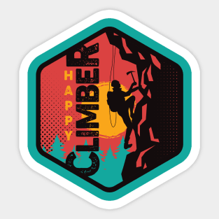 Happy Climber Sticker